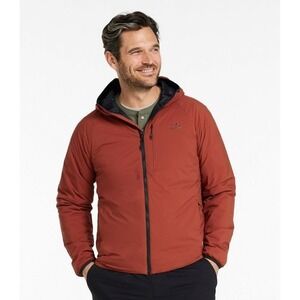 NWT LL Bean Dark Cayenne Primalift  Hooded Jacket L Outdoors